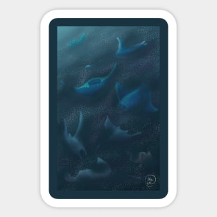 Manta Ray Galaxy Sticker